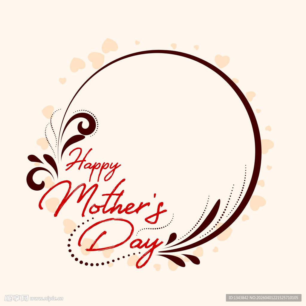 母亲节快乐装饰图案