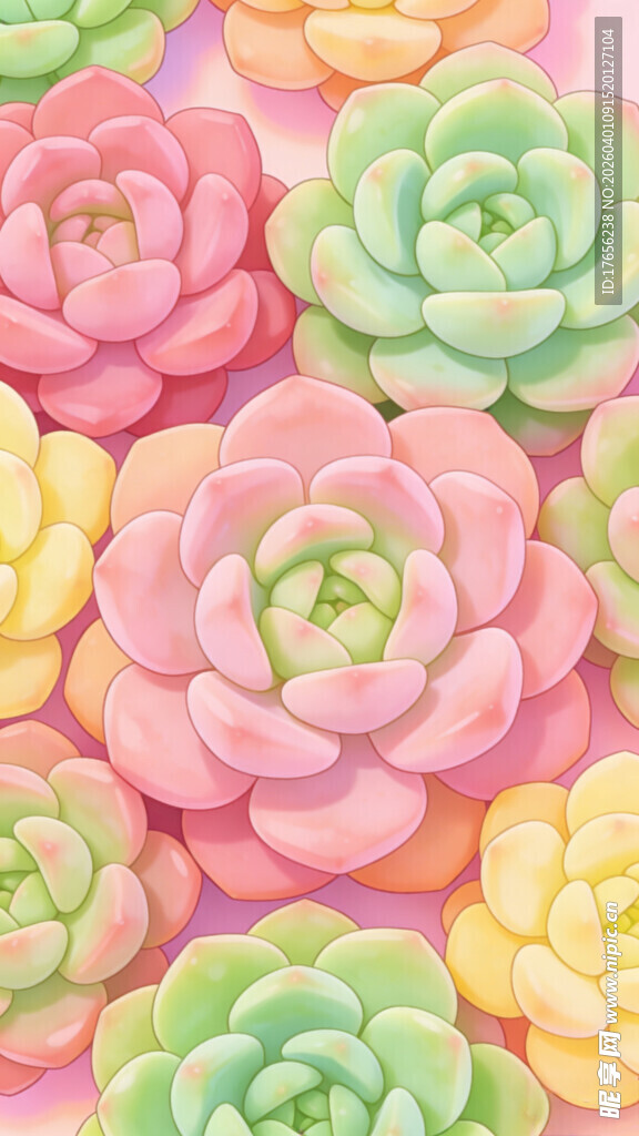 多彩多肉植物特写