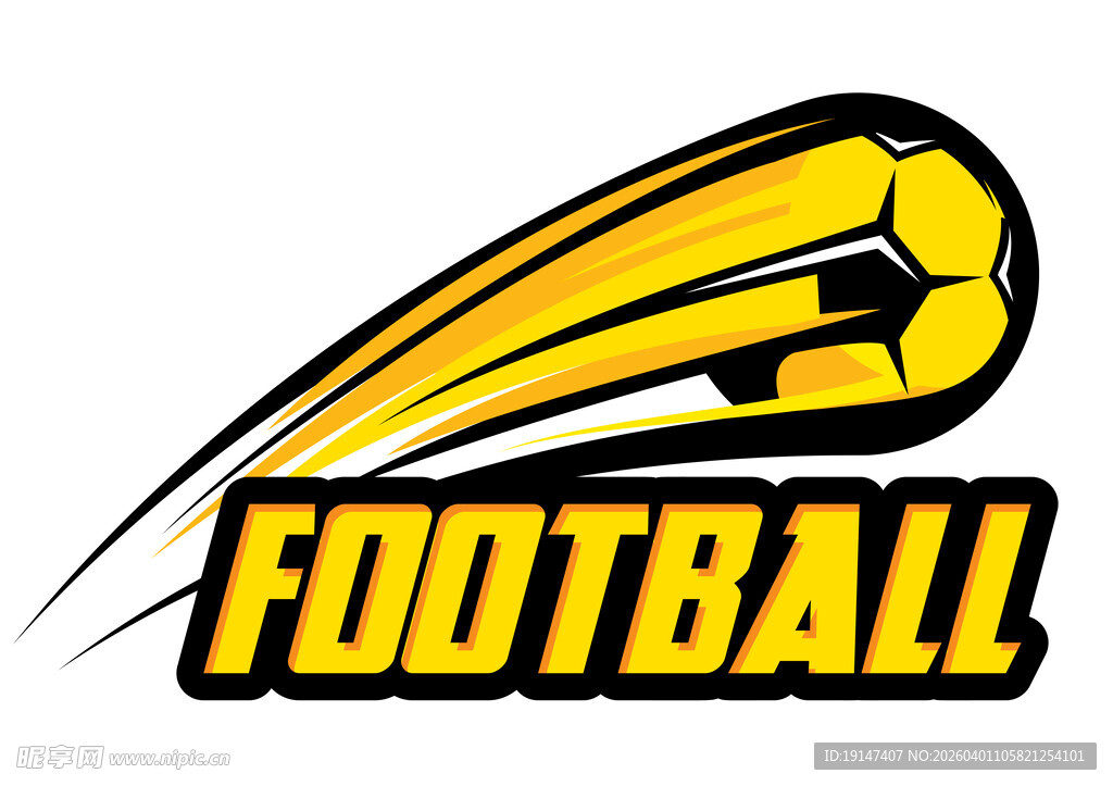 动感足球标志设计