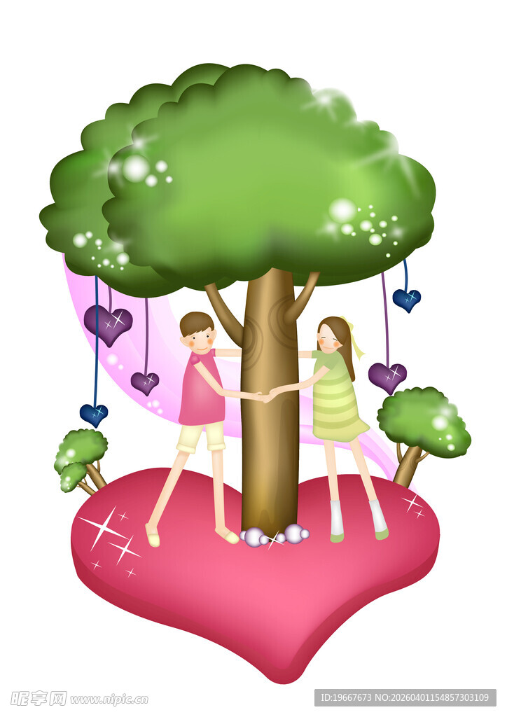 爱心岛上的梦幻童趣树