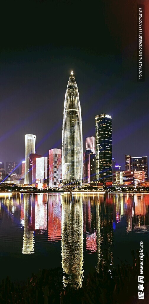 深圳璀璨夜景城市天际线