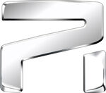 飞凡车标金属质感立体字母P