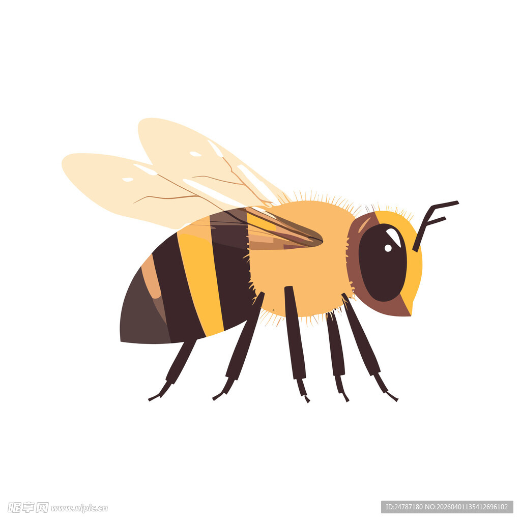 可爱蜜蜂插画