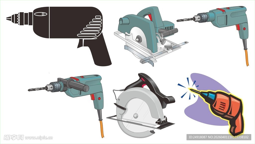 多样电动工具展示