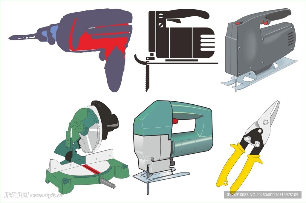 多样电动工具展示