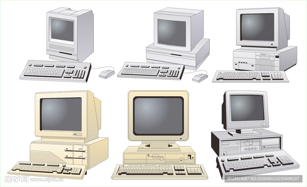 复古台式电脑展示