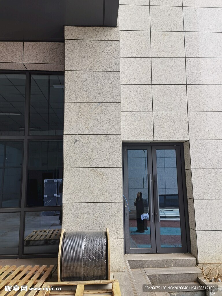 现代建筑外观局部特写