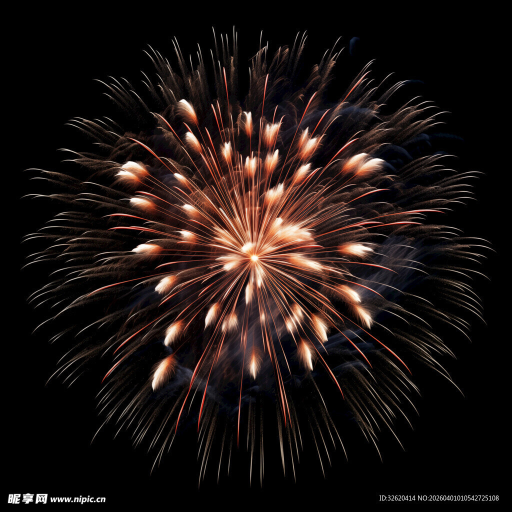 绚丽烟花绽放夜空