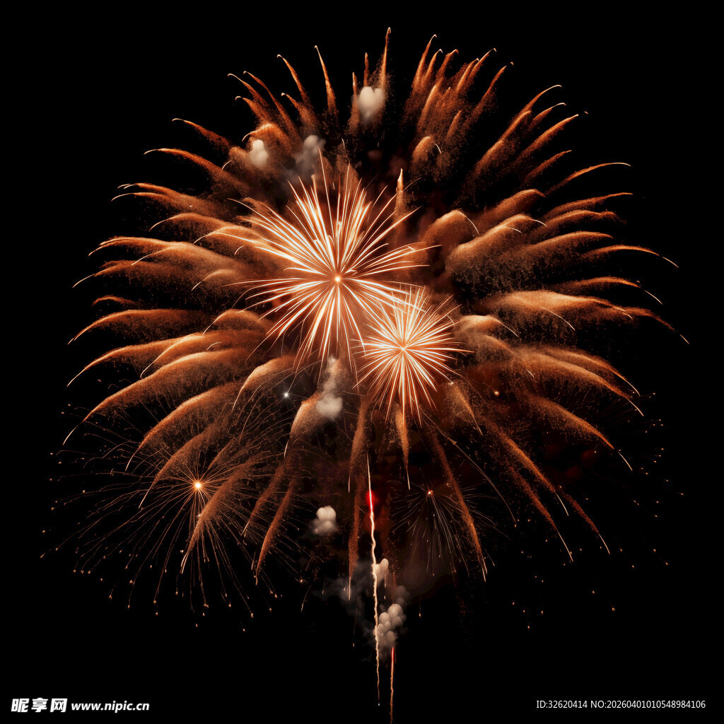 绚丽烟花绽放夜空