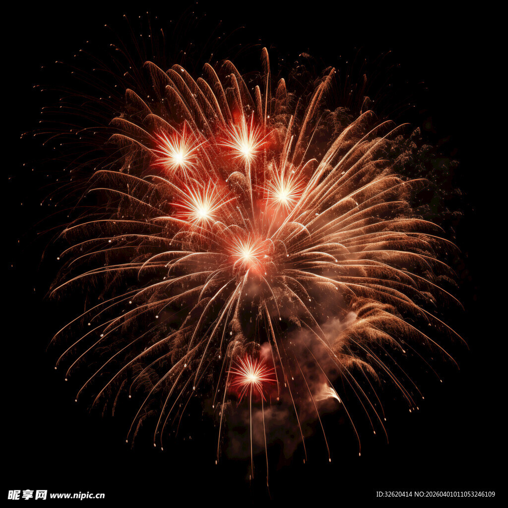 绚丽烟花绽夜空