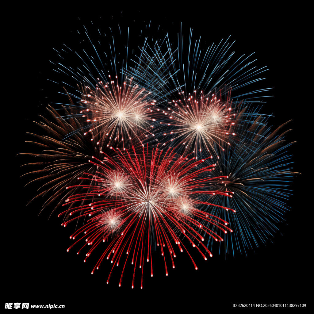 绚丽烟花点亮夜空