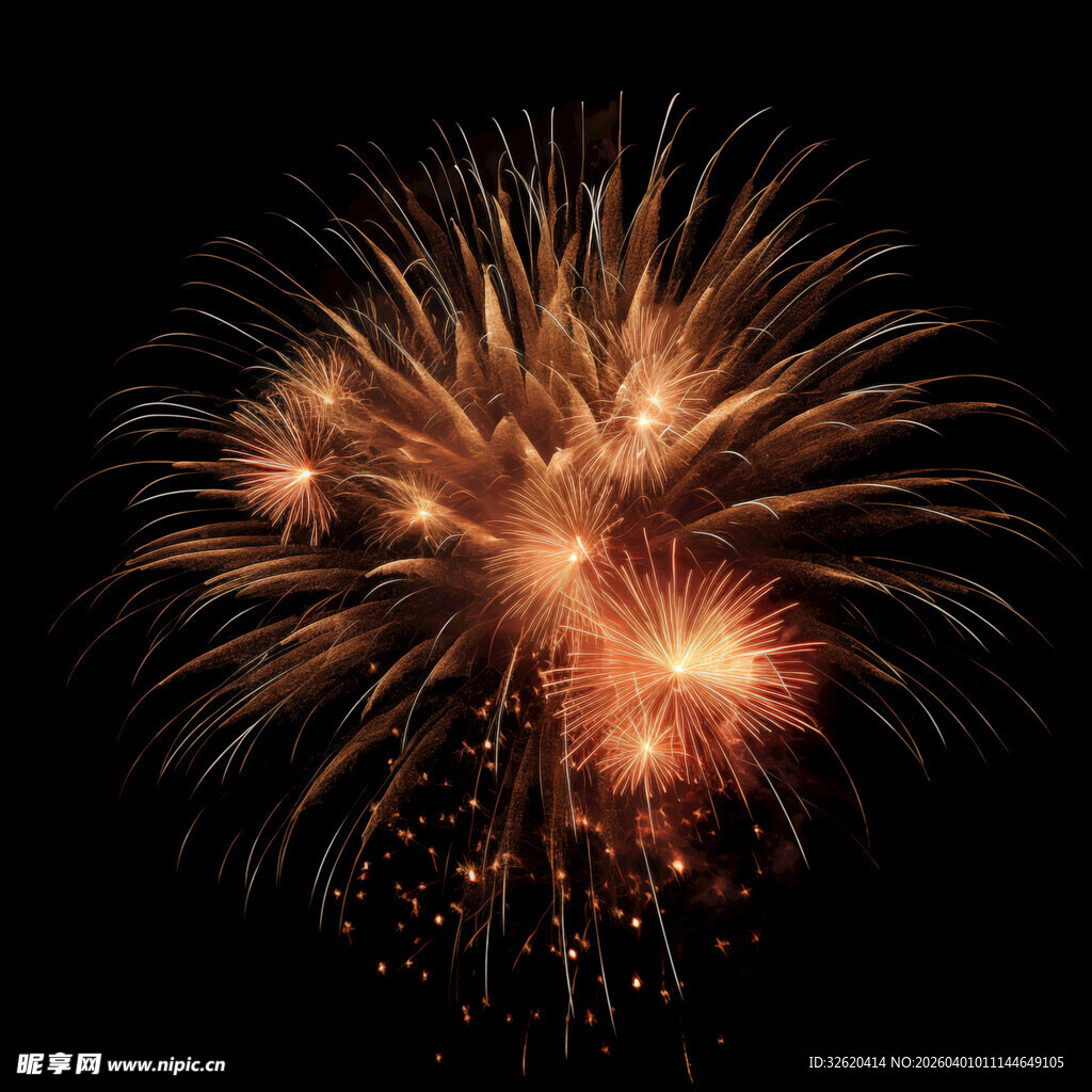 绚丽烟花绽放夜空