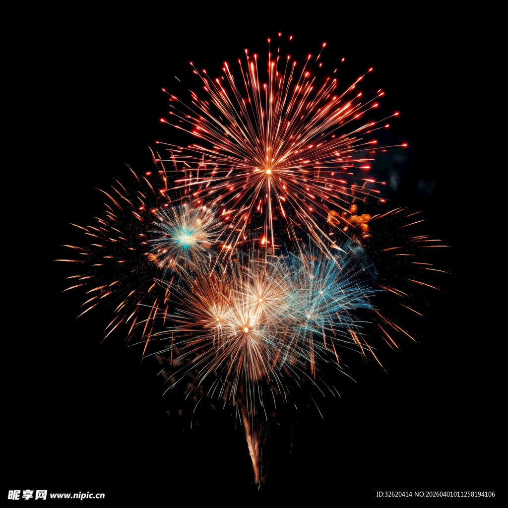 绚丽烟花夜空绽放