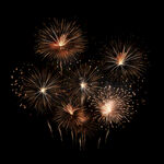 夜空中绚烂的烟花绽放