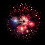 绚丽烟花绽放夜空