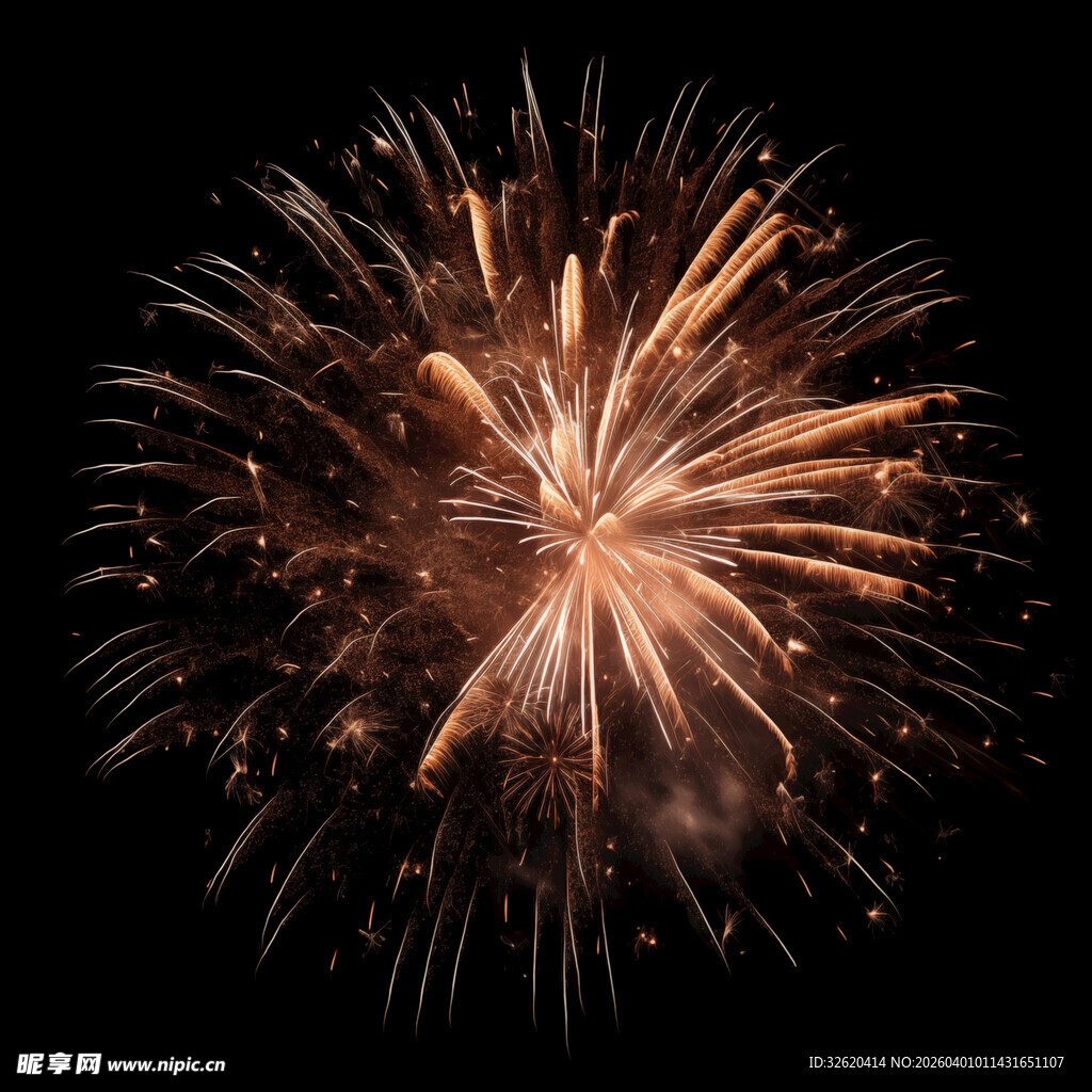 绚丽烟花绽放夜空