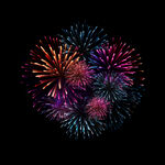 绚丽烟花绽放夜空