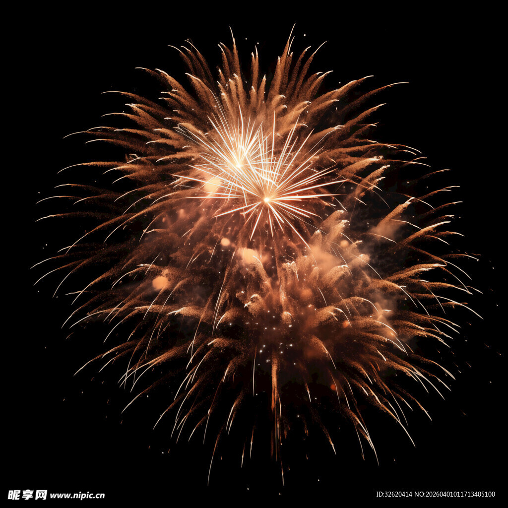 绚丽烟花绽放夜空