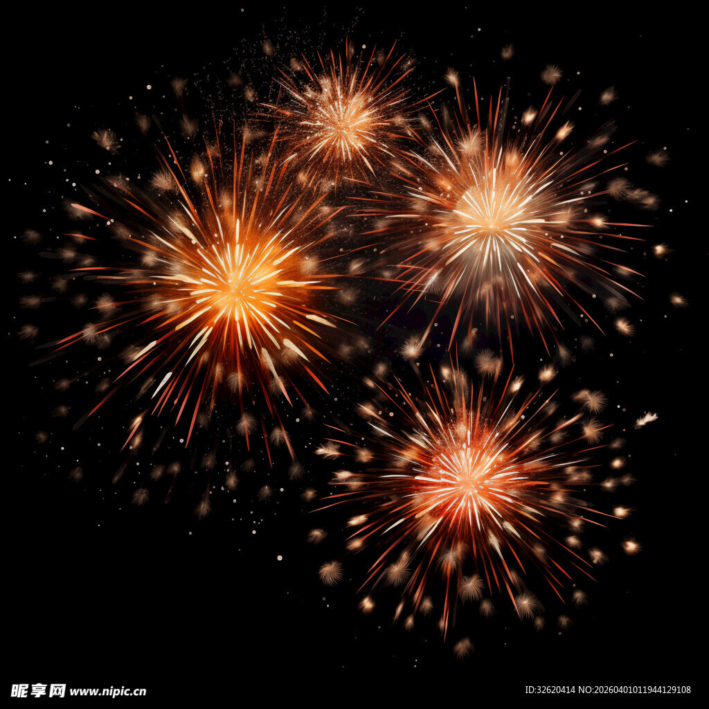 绚丽烟花绽放夜空