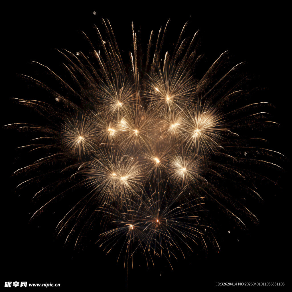 绚丽烟花绽放夜空