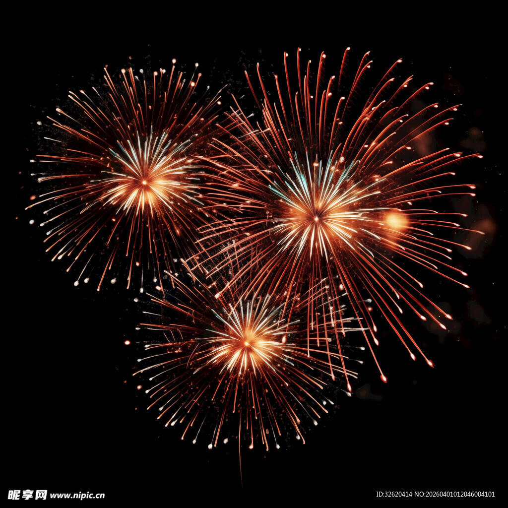 绚丽烟花点亮夜空