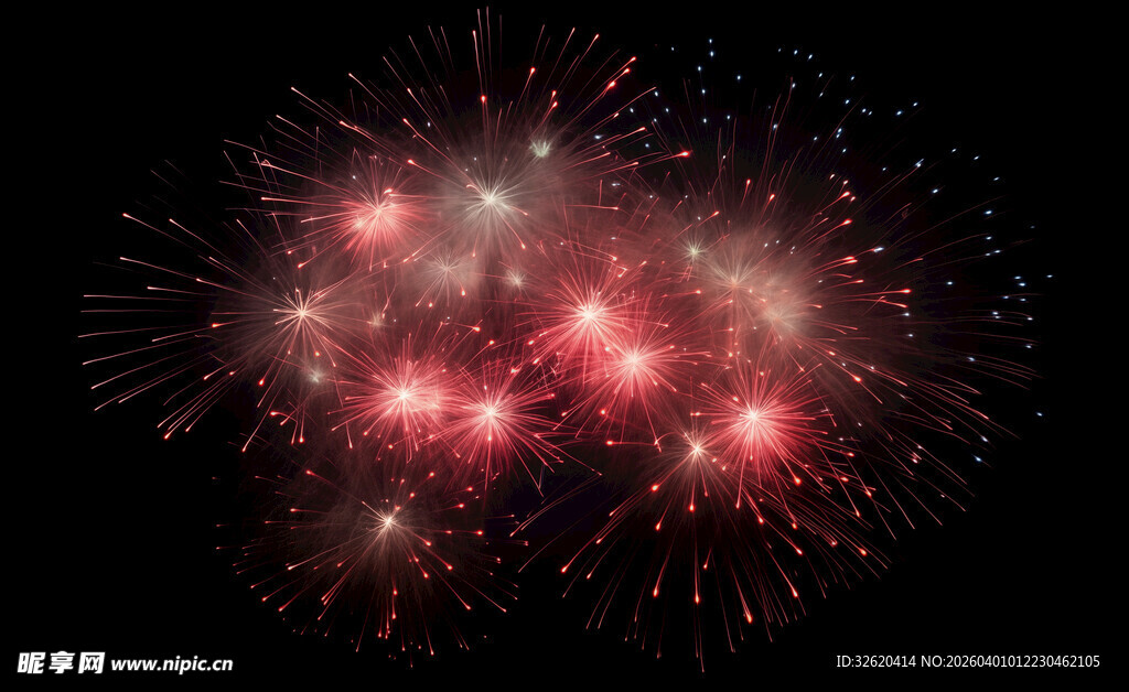 绚丽烟花绽放夜空