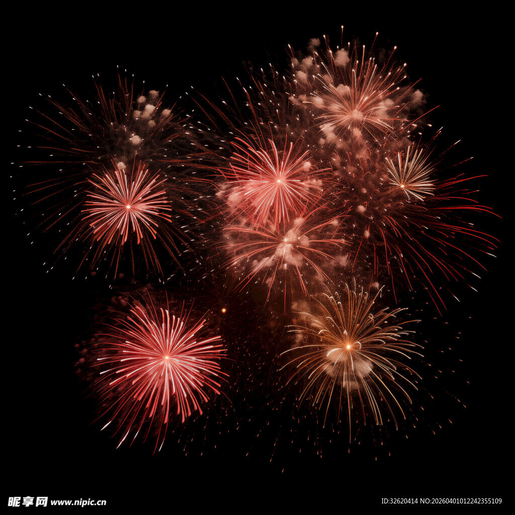 绚丽烟花夜空绽放