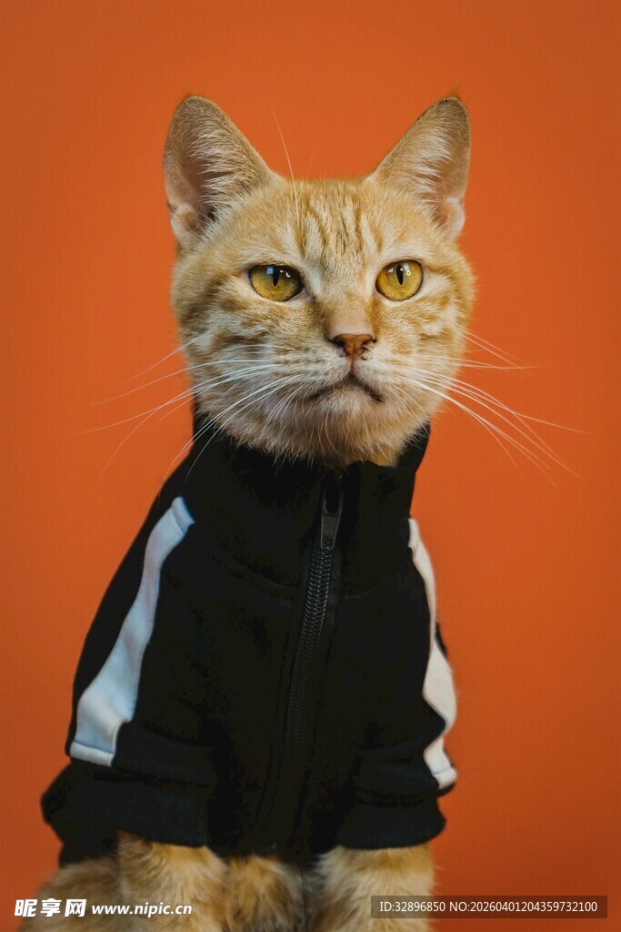 穿运动服的可爱猫咪