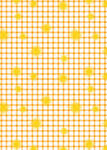 黄色方格星星图案背景