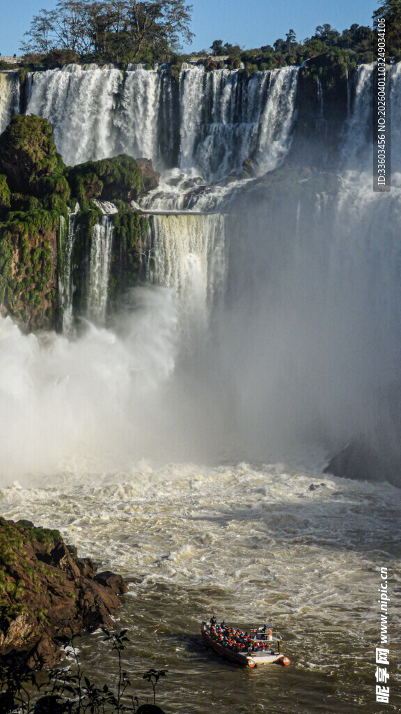 壮观伊瓜苏瀑布水域景象