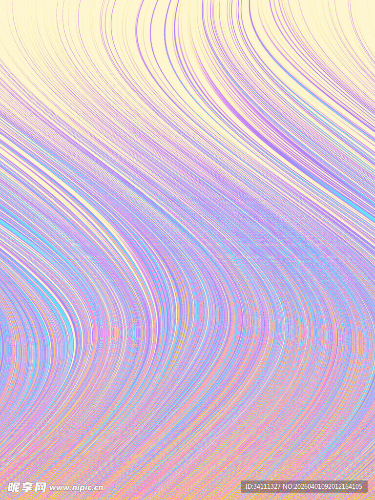 梦幻渐变波浪线条背景图