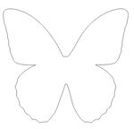 简约蝴蝶轮廓图案