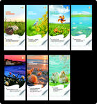 多样自然风景插画集早安海报