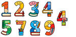 彩色数字装饰图案