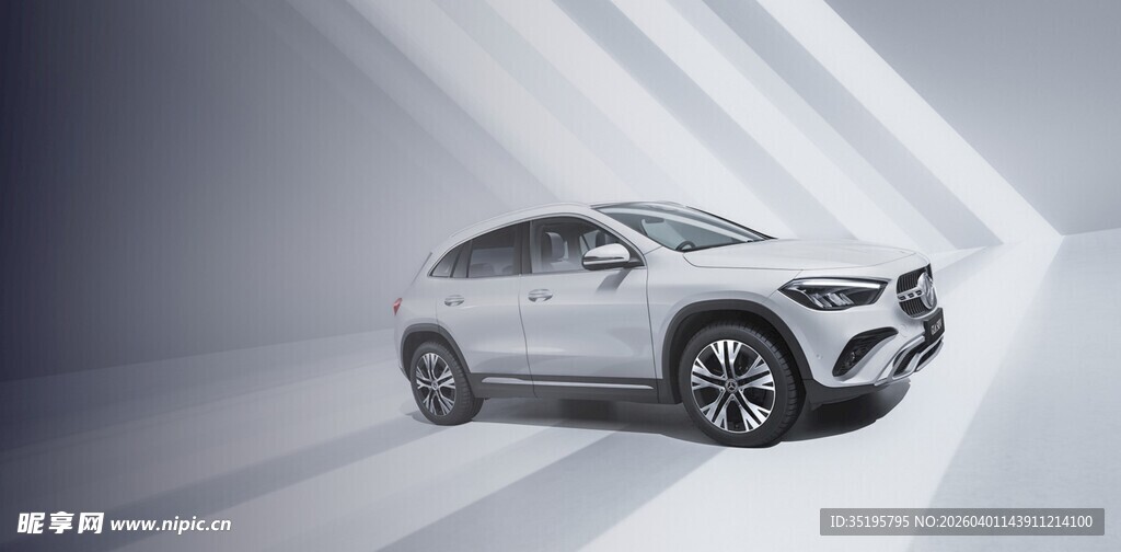 银色动感汽车展示