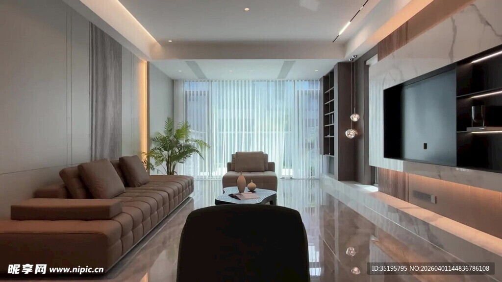 现代简约风客厅室内场景