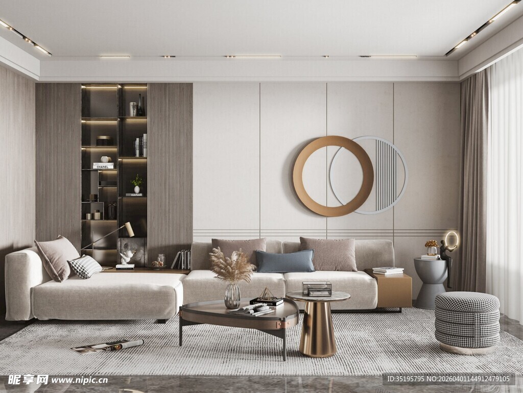现代简约风客厅优雅设计