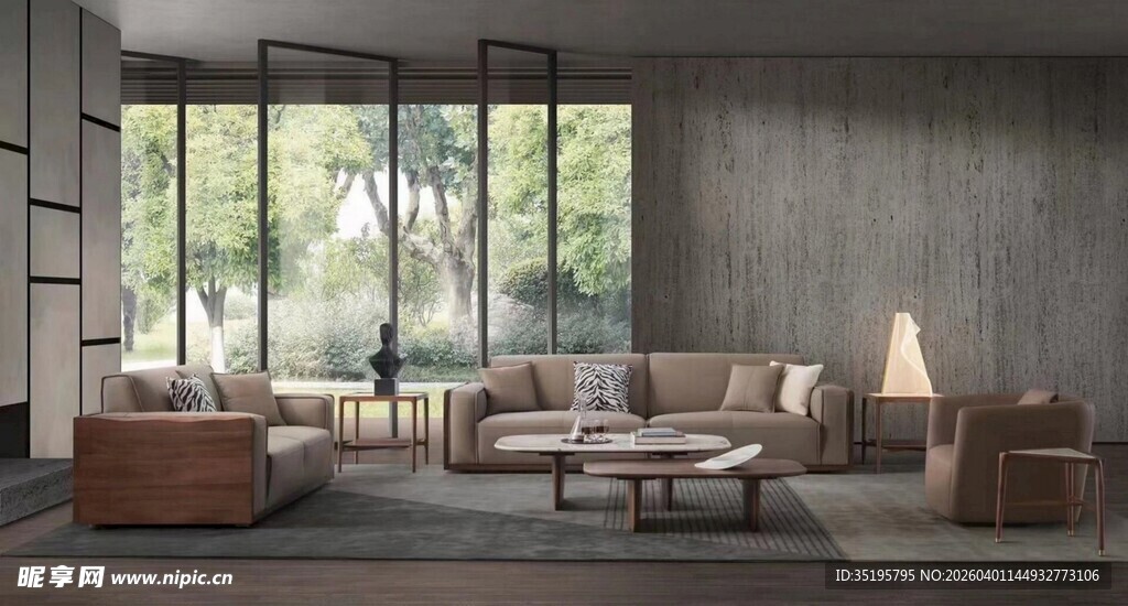 现代简约风客厅室内场景