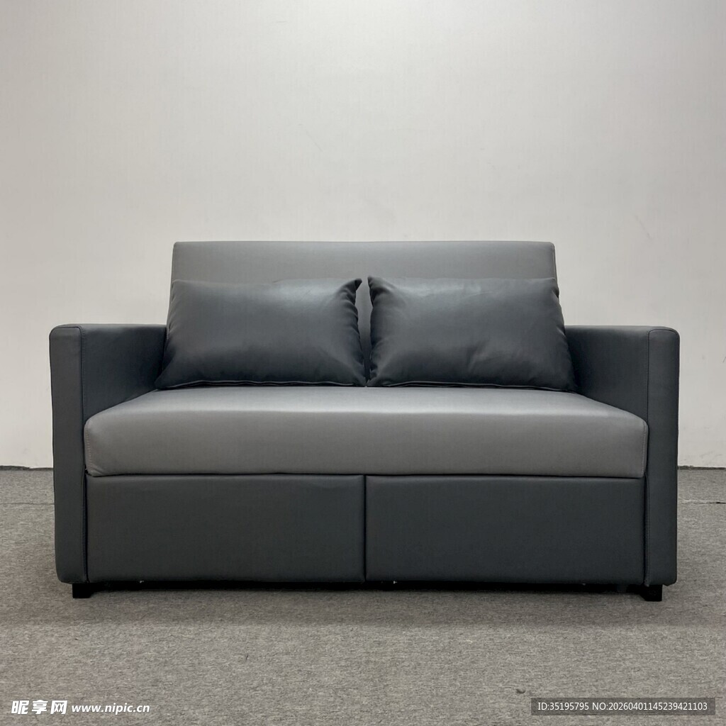 简约灰色双人沙发