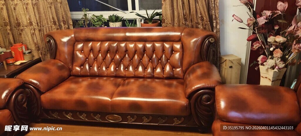 复古真皮沙发尽显奢华