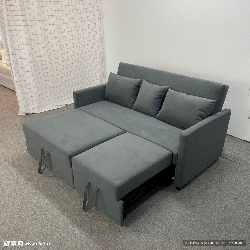 灰色多功能沙发床