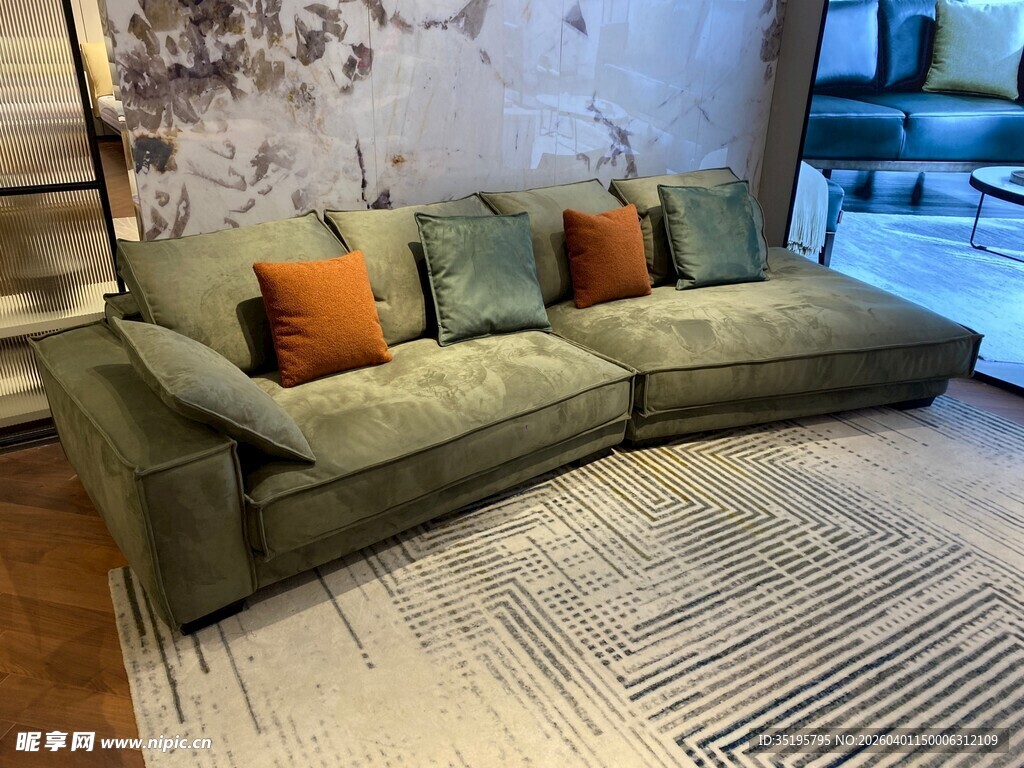 现代简约风格舒适转角沙发