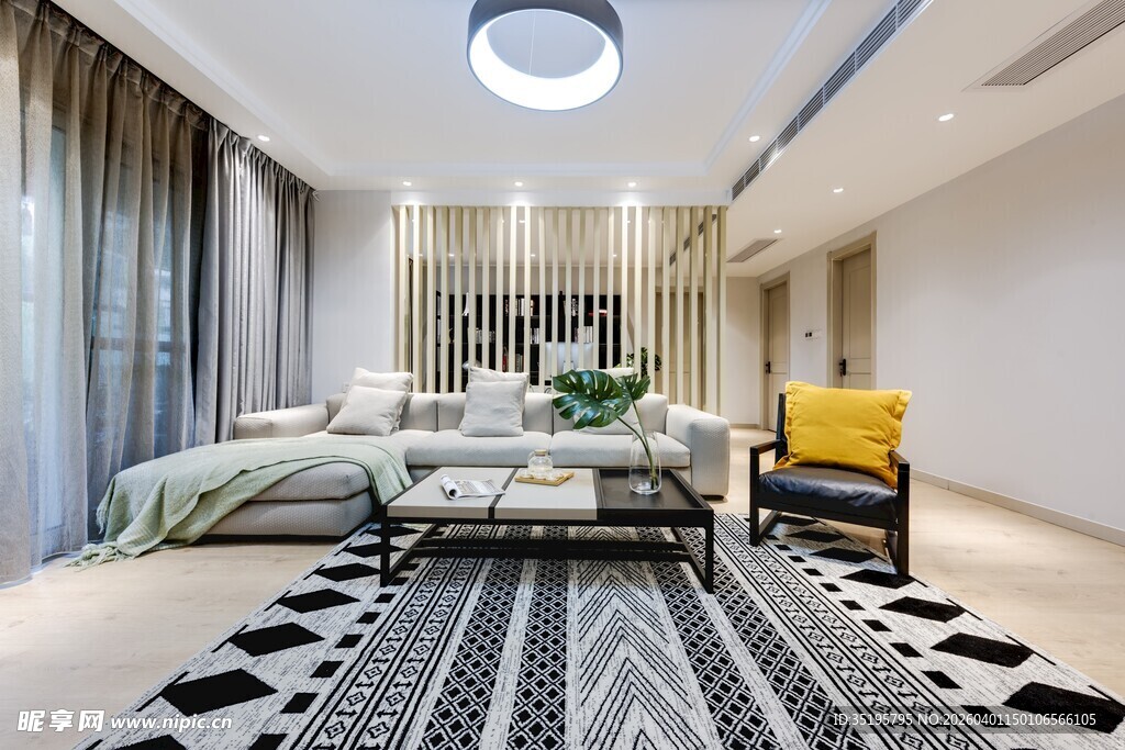 现代简约风客厅室内设计