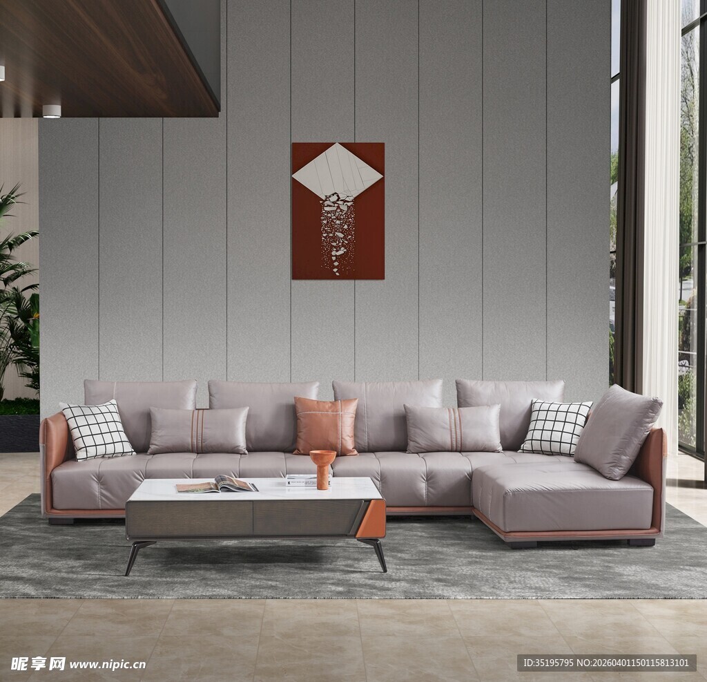 现代简约风格客厅沙发场景