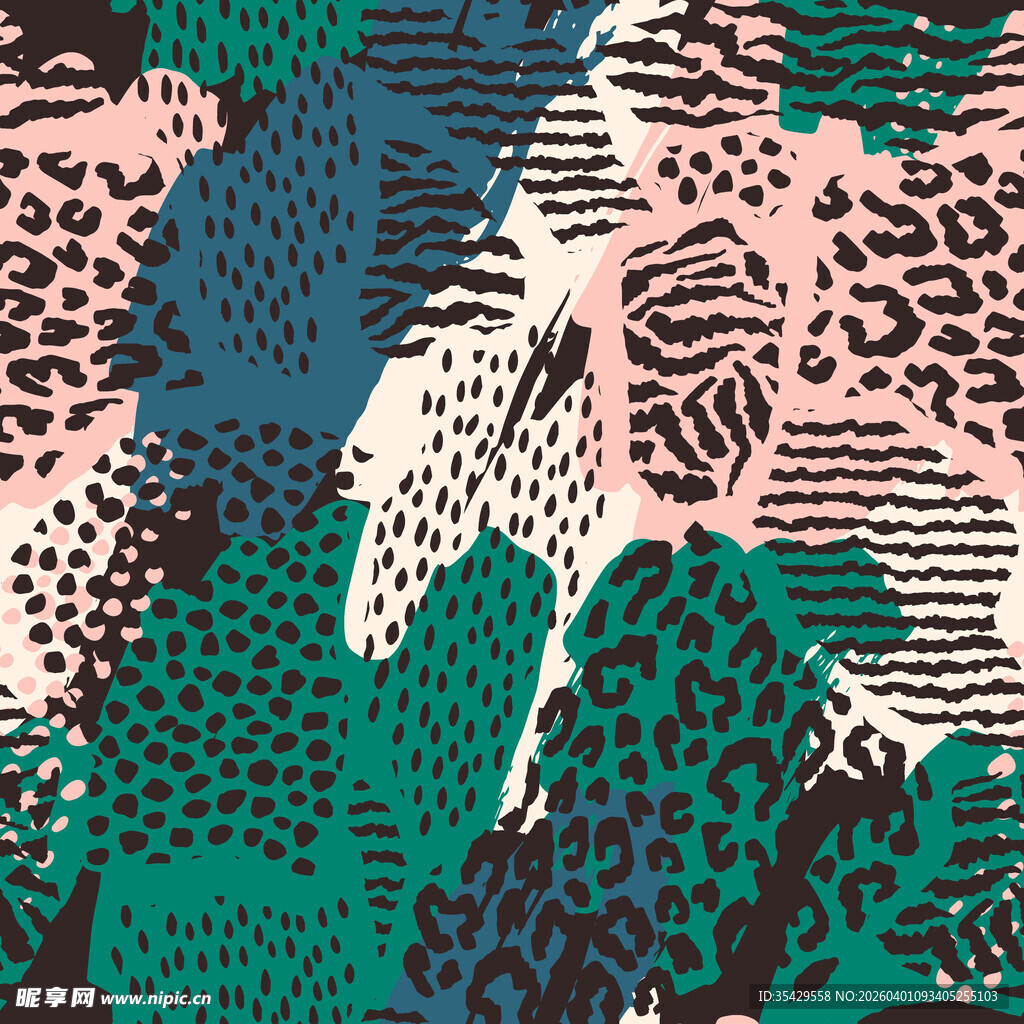 多彩豹纹图案纹理背景