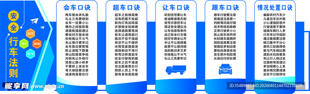 蓝色形象宣传展板