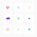 可爱多彩简约图标集合