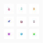 多彩简约图标集合