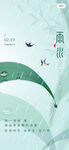 清新淡雅夏至节气海报