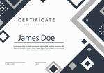 几何风格证书模板